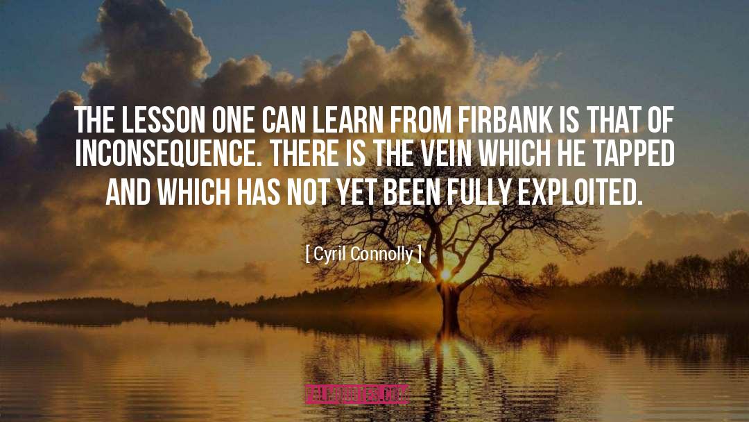 Cyril Connolly Quotes: The lesson one can learn