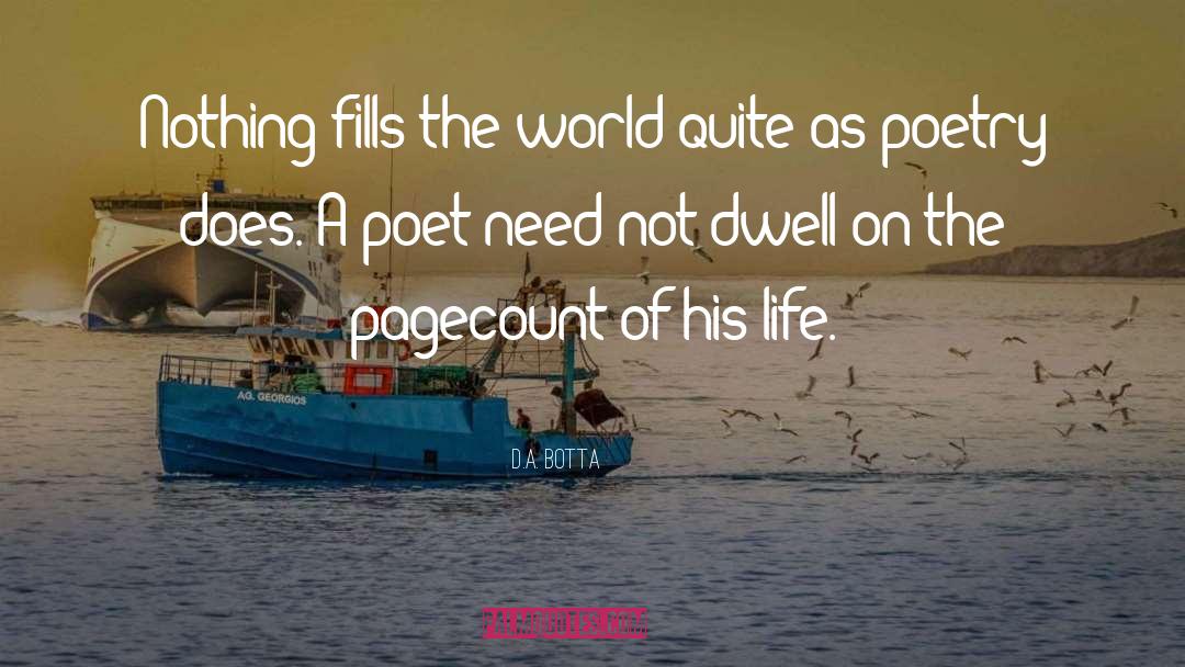 D.A. Botta Quotes: Nothing fills the world quite