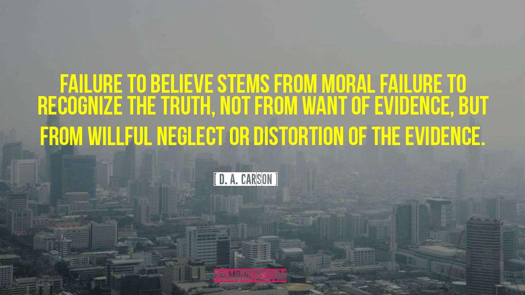 D. A. Carson Quotes: Failure to believe stems from