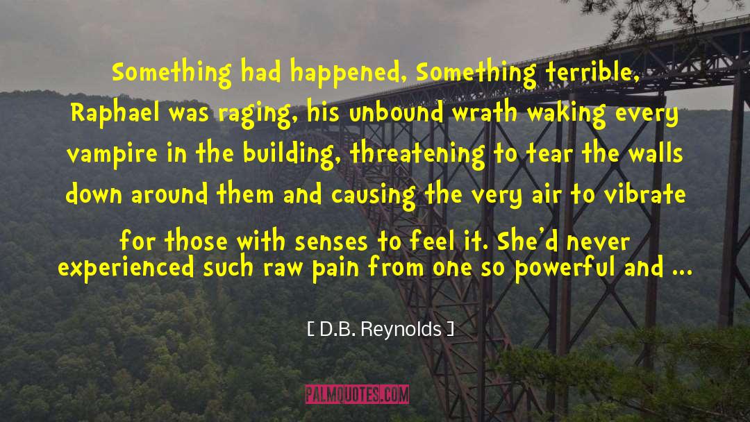 D.B. Reynolds Quotes: Something had happened, Something terrible,