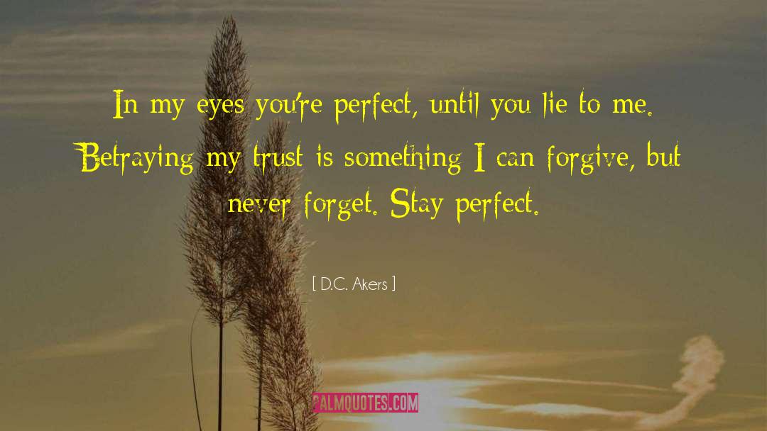 D.C. Akers Quotes: In my eyes you're perfect,