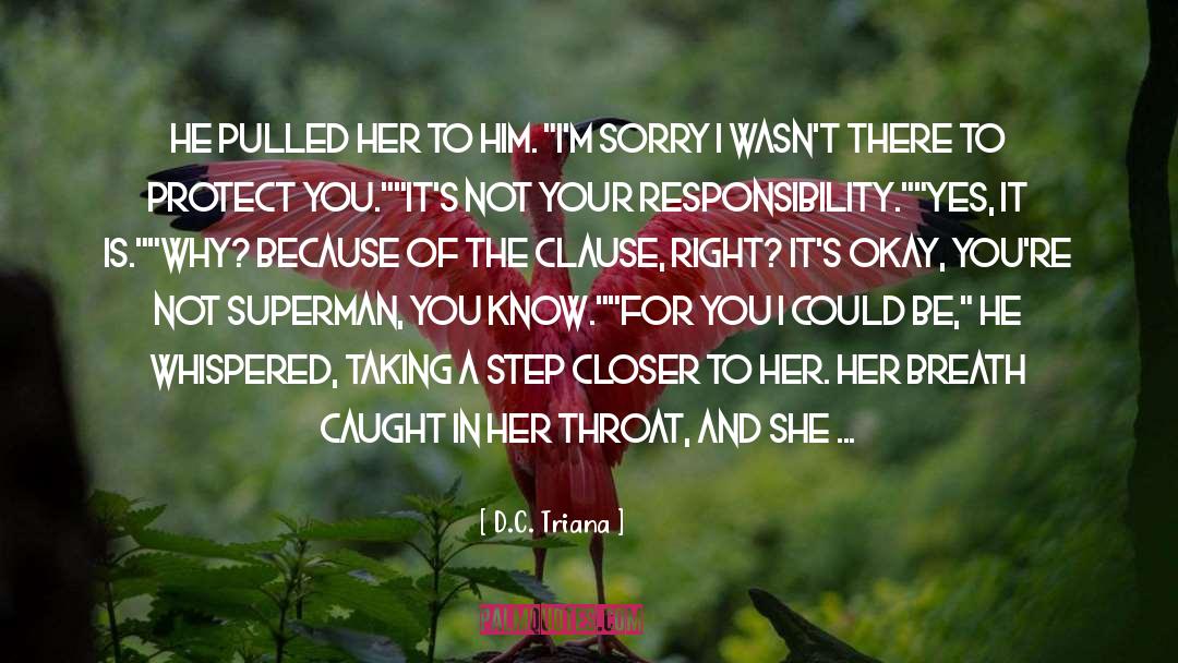 D.C. Triana Quotes: He pulled her to him.