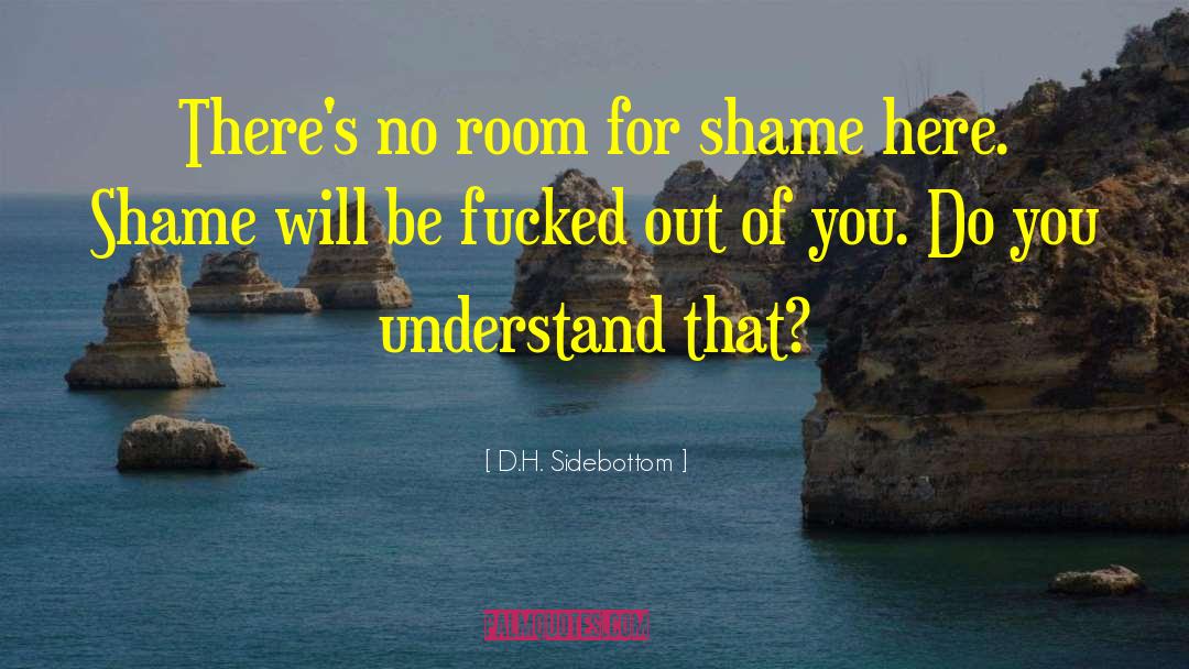 D.H. Sidebottom Quotes: There's no room for shame