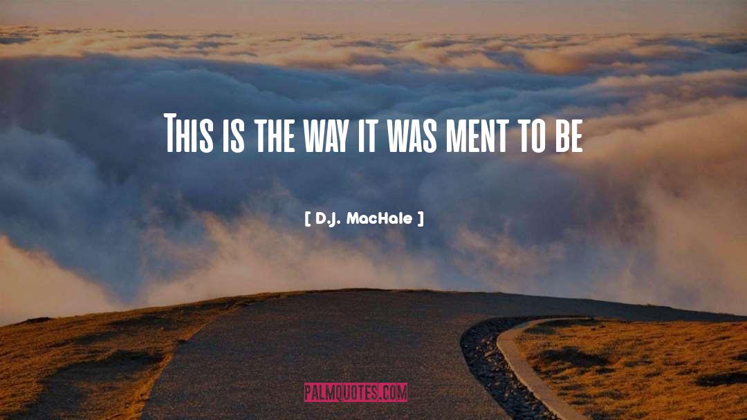 D.J. MacHale Quotes: This is the way it