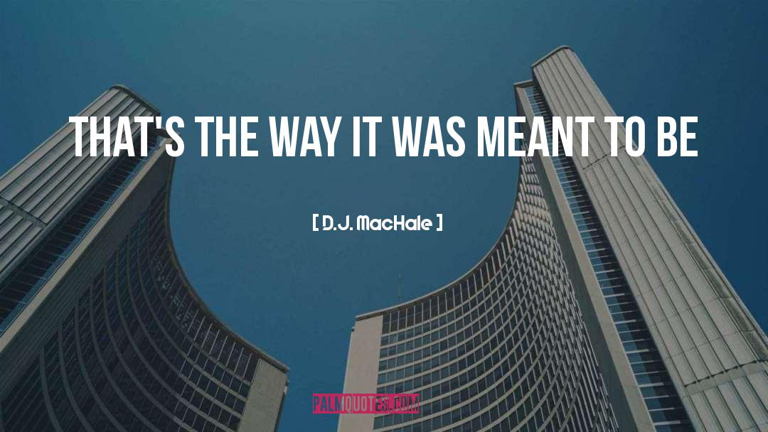 D.J. MacHale Quotes: That's the way it was