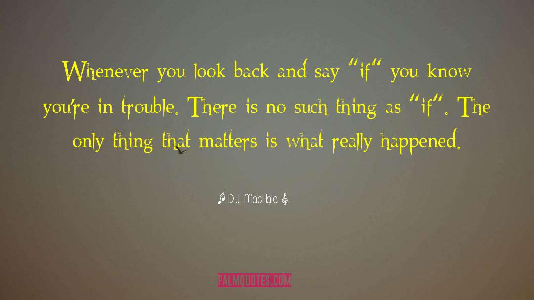 D.J. MacHale Quotes: Whenever you look back and