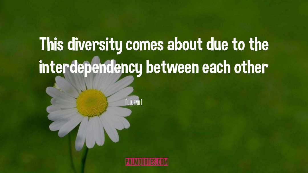 D.K. Hari Quotes: This diversity comes about due