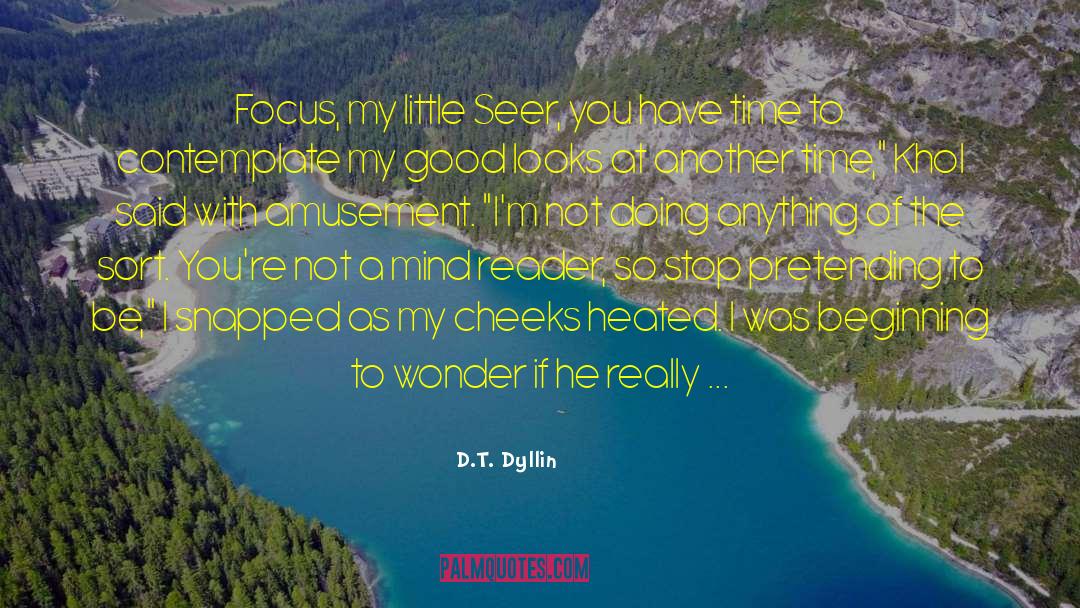 D.T. Dyllin Quotes: Focus, my little Seer, you