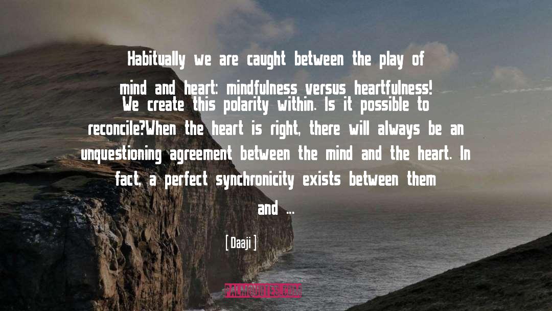 Daaji Quotes: Habitually we are caught between