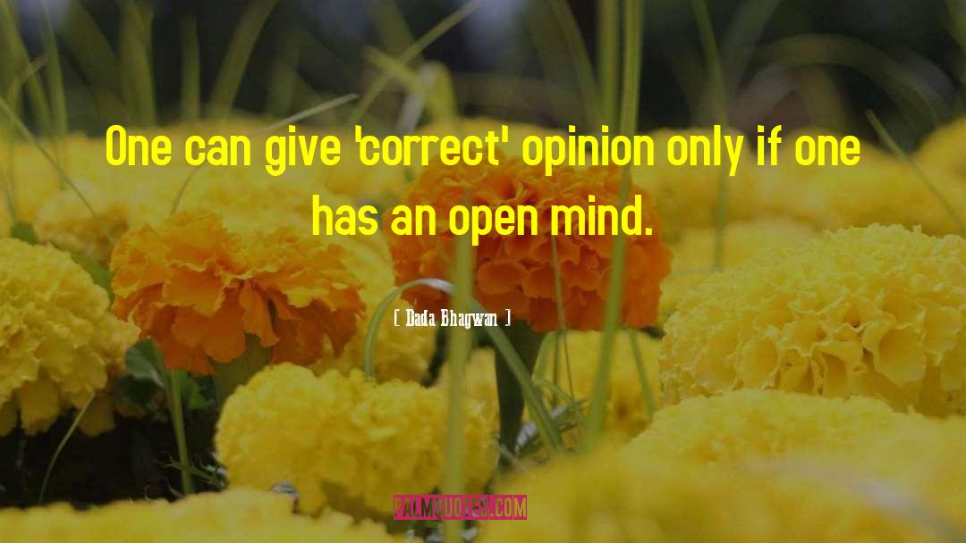 Dada Bhagwan Quotes: One can give 'correct' opinion