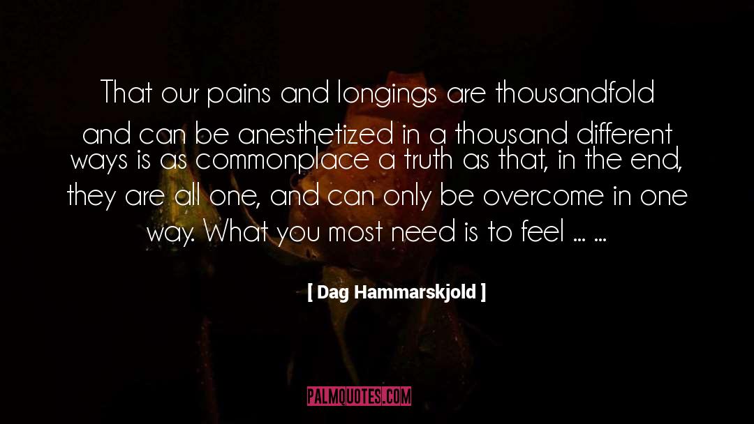 Dag Hammarskjold Quotes: That our pains and longings