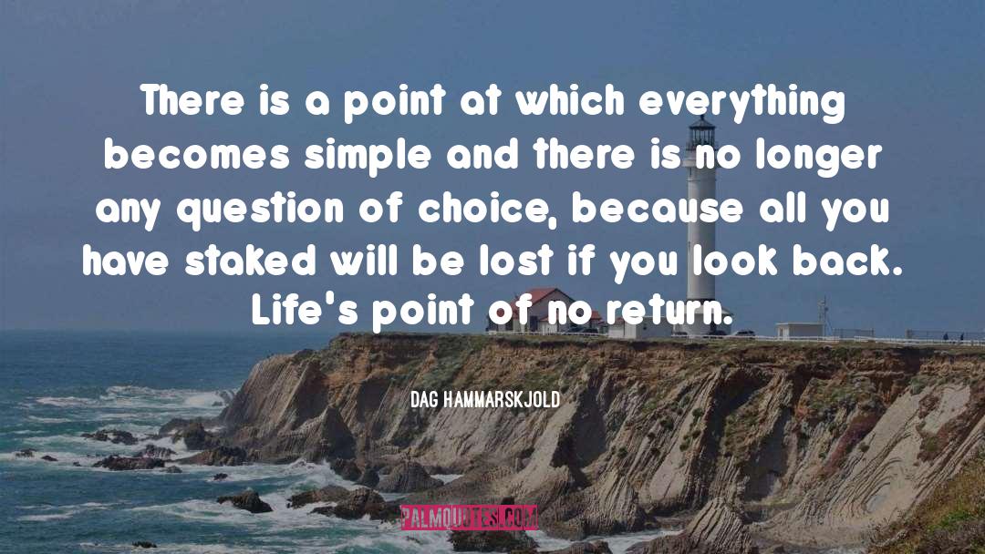 Dag Hammarskjold Quotes: There is a point at