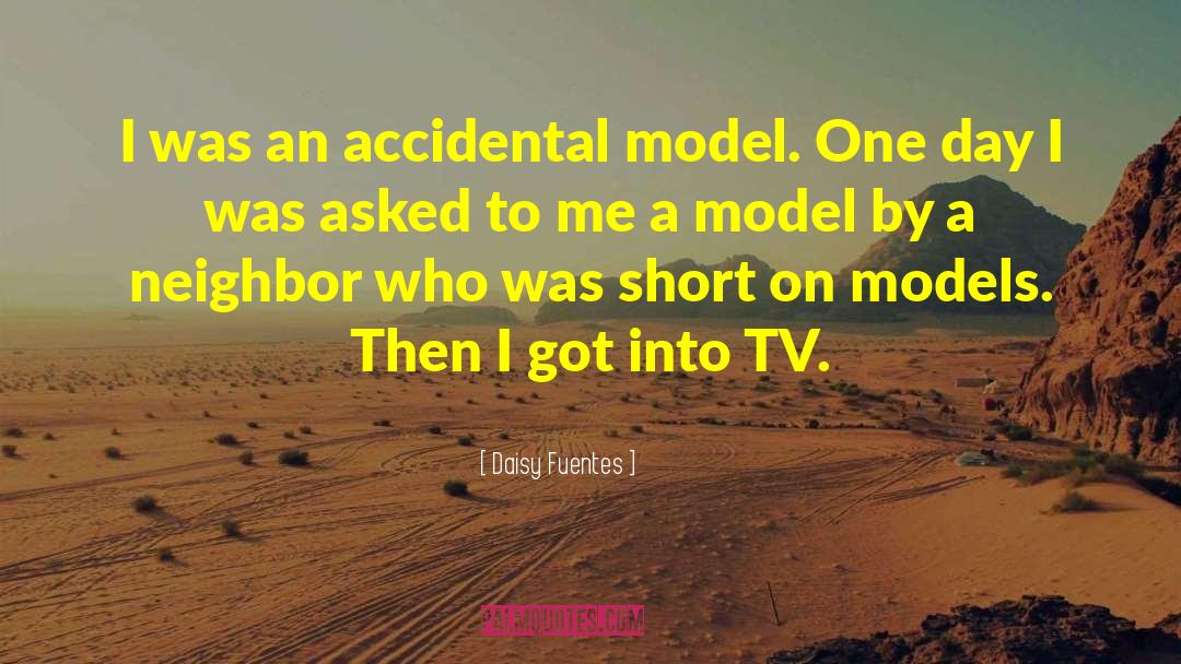 Daisy Fuentes Quotes: I was an accidental model.