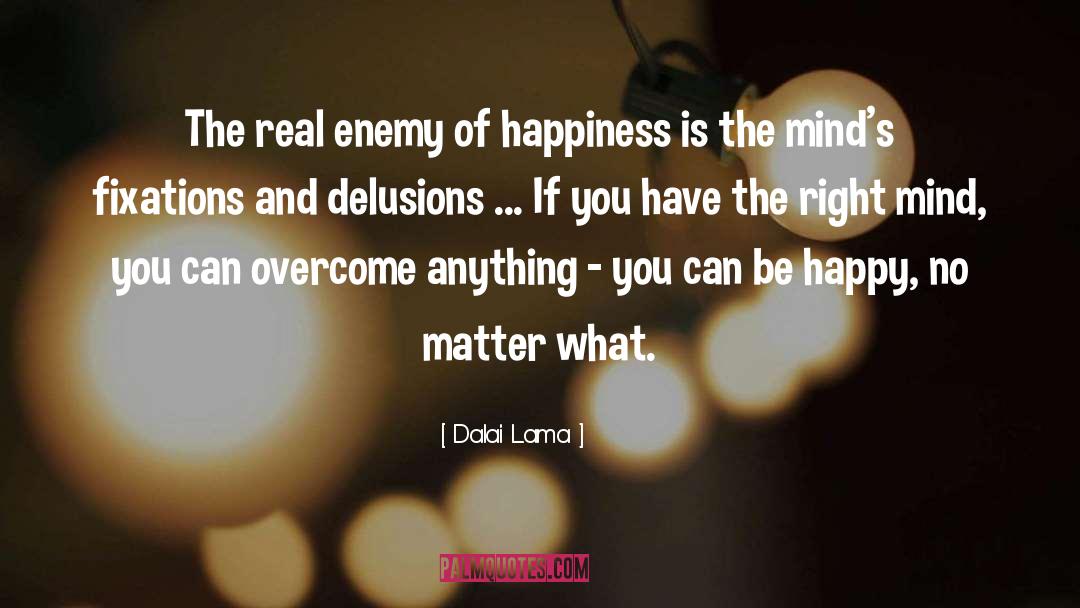 Dalai Lama Quotes: The real enemy of happiness