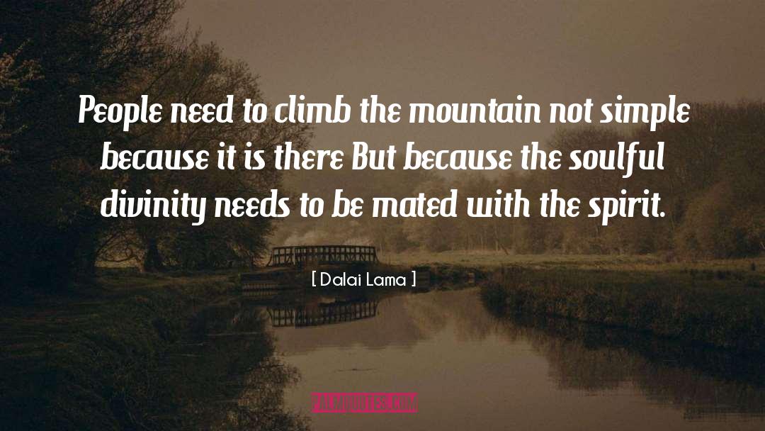 Dalai Lama Quotes: People need to climb the