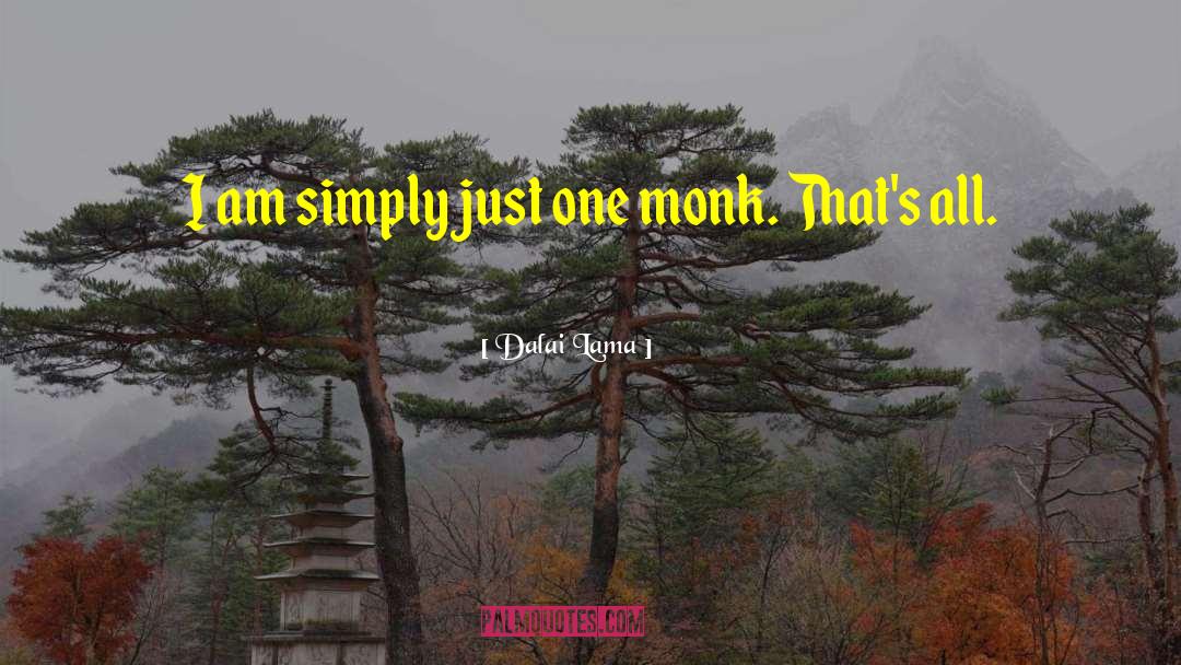 Dalai Lama Quotes: I am simply just one