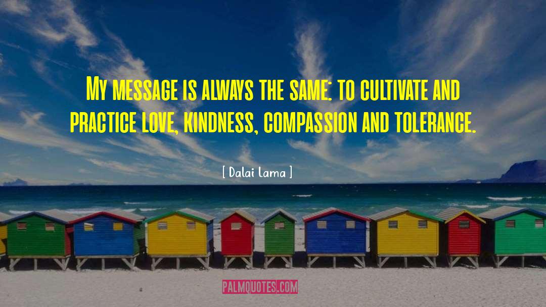 Dalai Lama Quotes: My message is always the