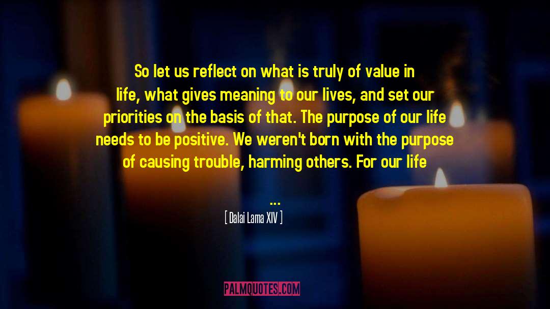 Dalai Lama XIV Quotes: So let us reflect on