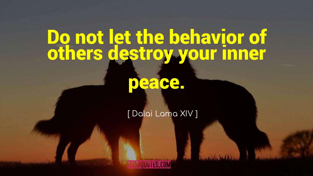 Dalai Lama XIV Quotes: Do not let the behavior