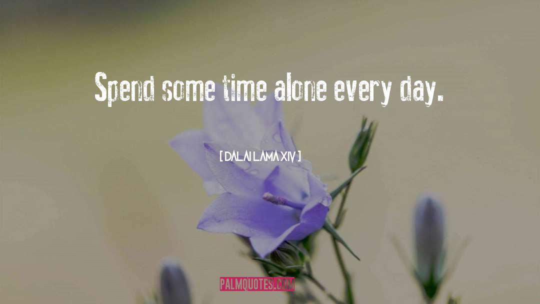 Dalai Lama XIV Quotes: Spend some time alone every