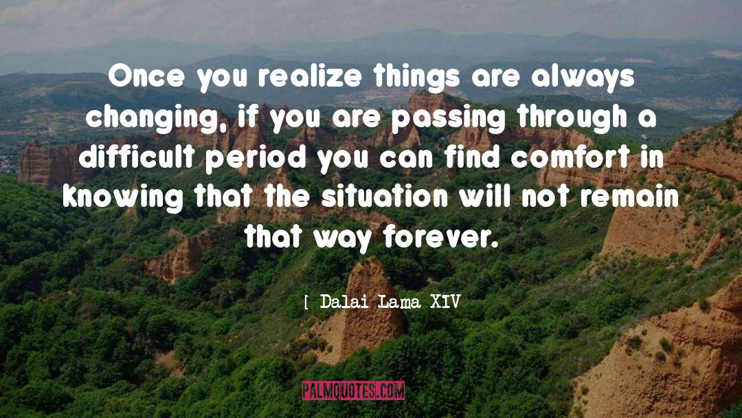 Dalai Lama XIV Quotes: Once you realize things are