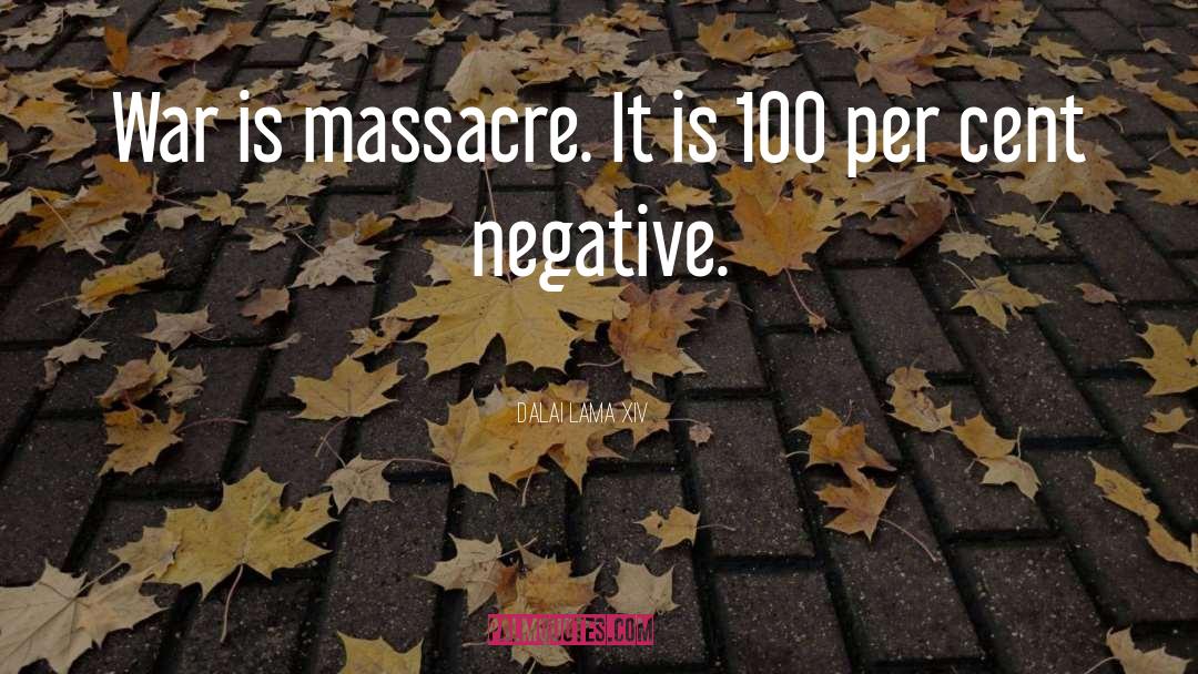 Dalai Lama XIV Quotes: War is massacre. It is