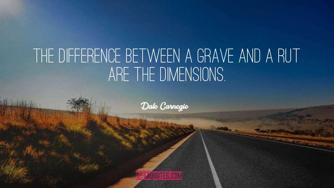 Dale Carnegie Quotes: The difference between a grave