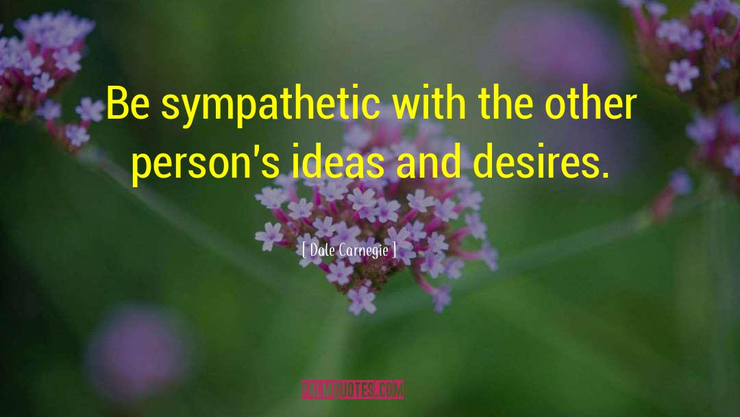 Dale Carnegie Quotes: Be sympathetic with the other