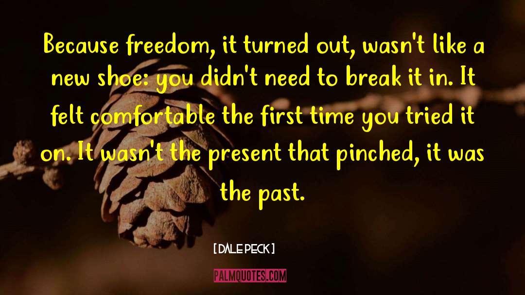 Dale Peck Quotes: Because freedom, it turned out,