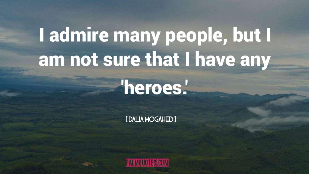 Dalia Mogahed Quotes: I admire many people, but