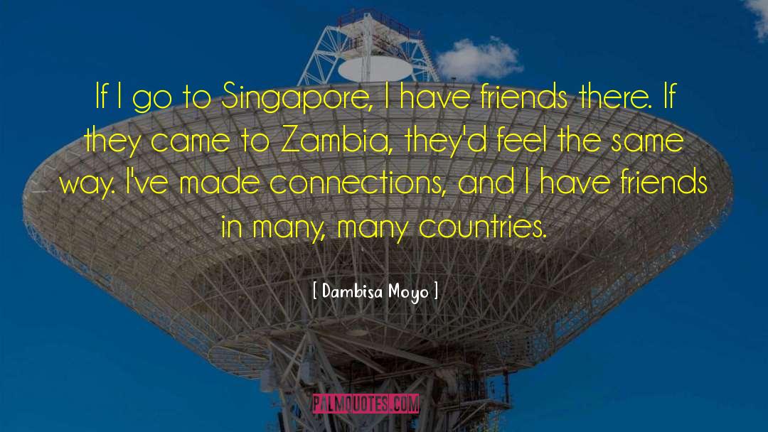 Dambisa Moyo Quotes: If I go to Singapore,