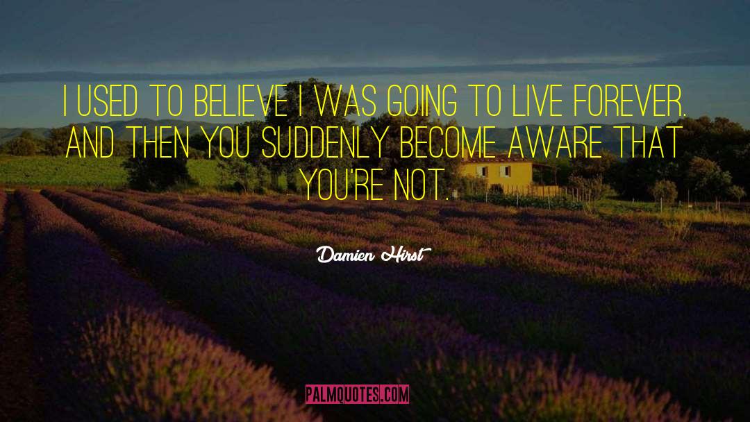 Damien Hirst Quotes: I used to believe I