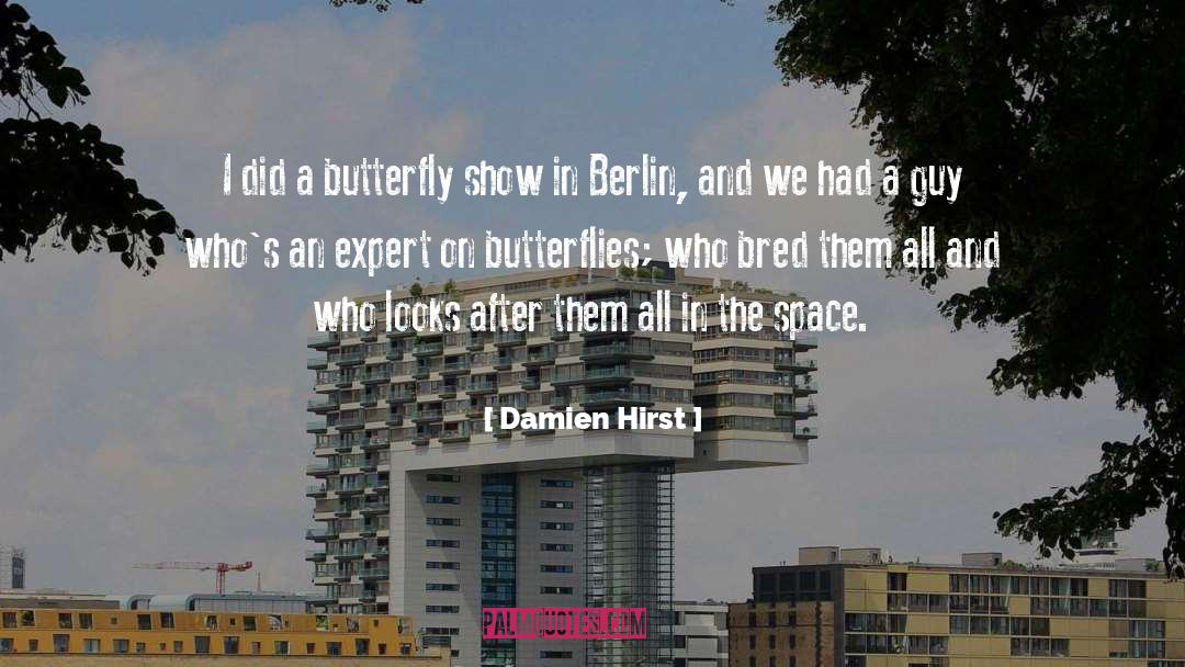 Damien Hirst Quotes: I did a butterfly show