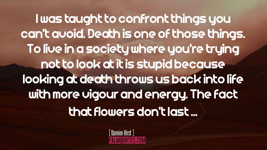 Damien Hirst Quotes: I was taught to confront