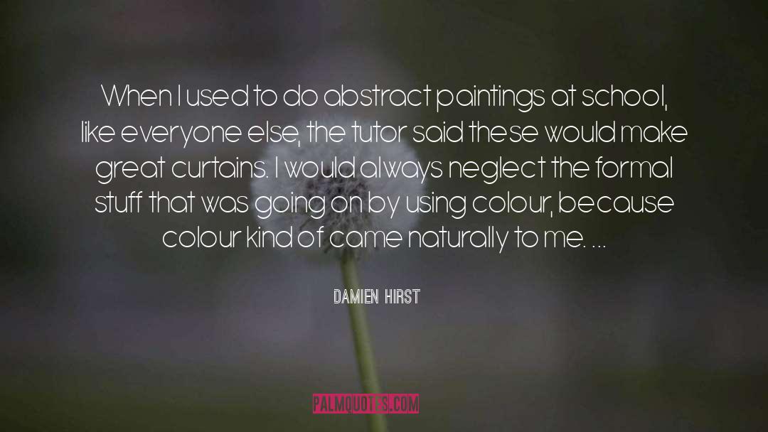 Damien Hirst Quotes: When I used to do