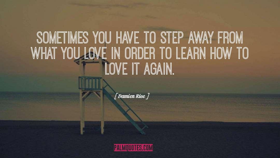 Damien Rice Quotes: Sometimes you have to step