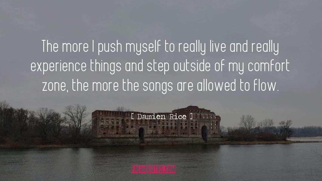 Damien Rice Quotes: The more I push myself