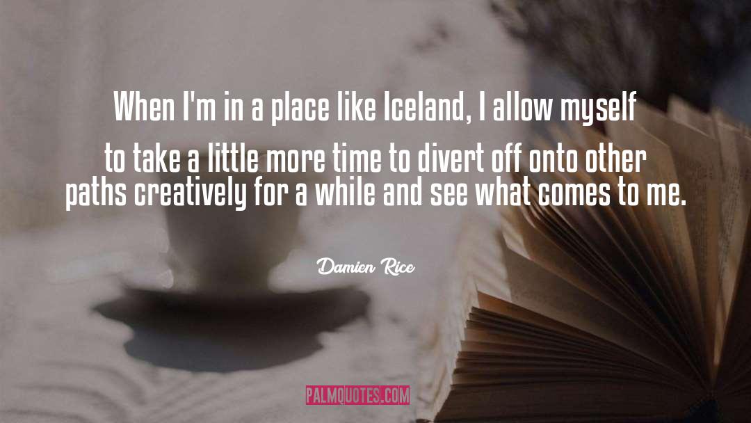 Damien Rice Quotes: When I'm in a place