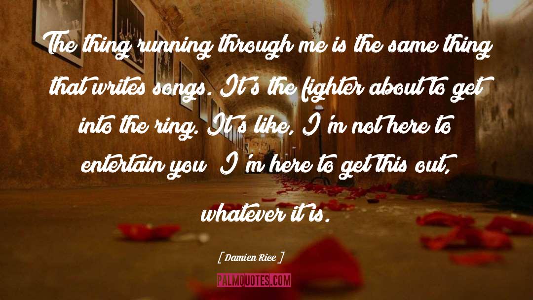 Damien Rice Quotes: The thing running through me