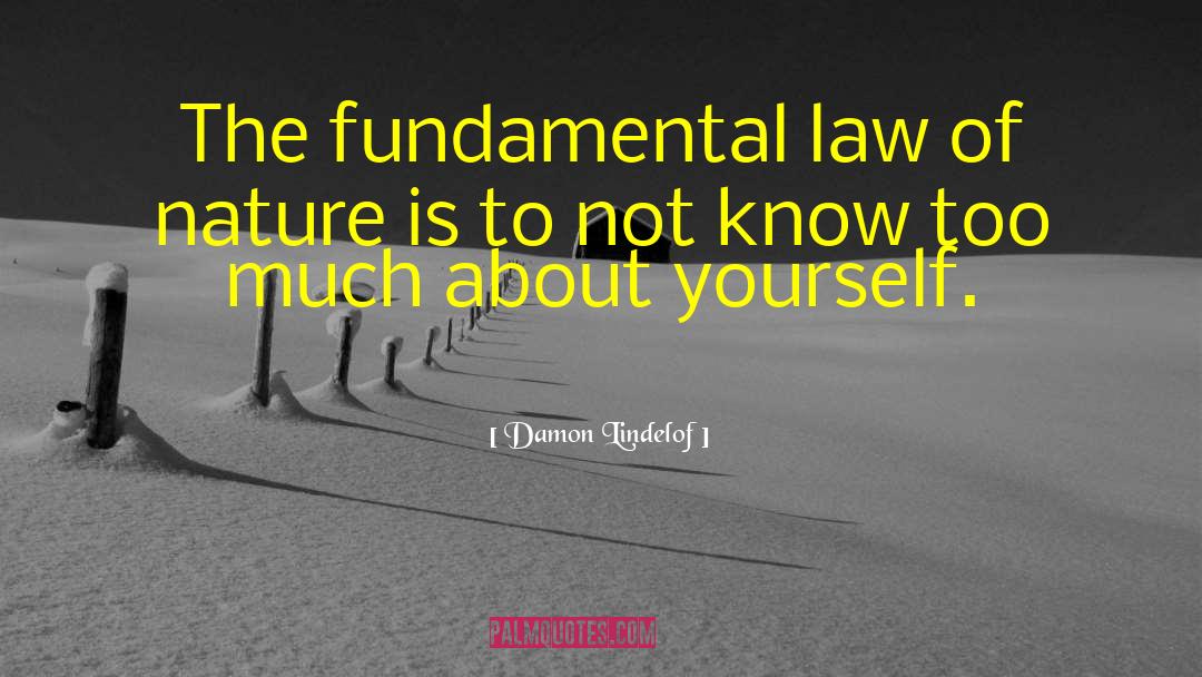 Damon Lindelof Quotes: The fundamental law of nature