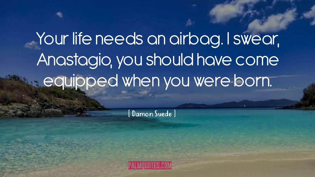 Damon Suede Quotes: Your life needs an airbag.