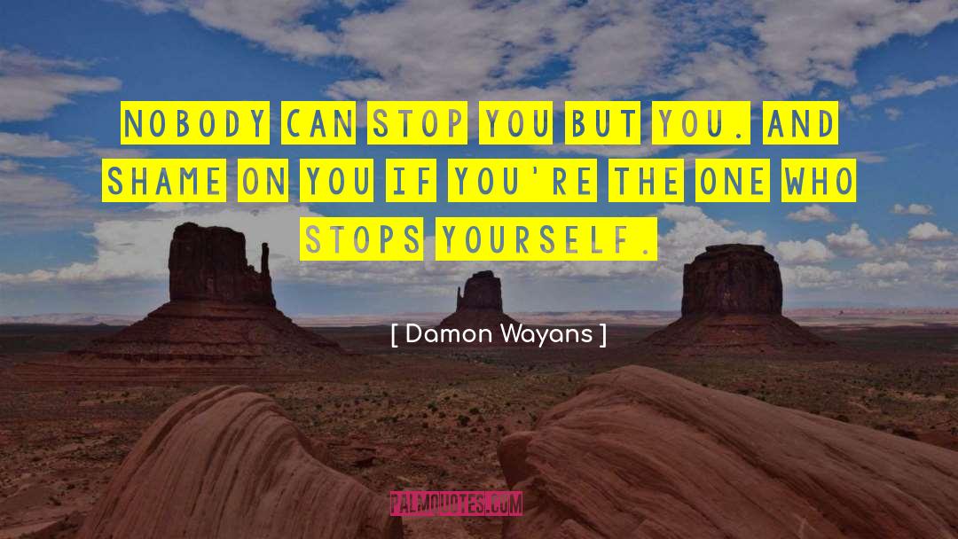 Damon Wayans Quotes: Nobody can stop you but