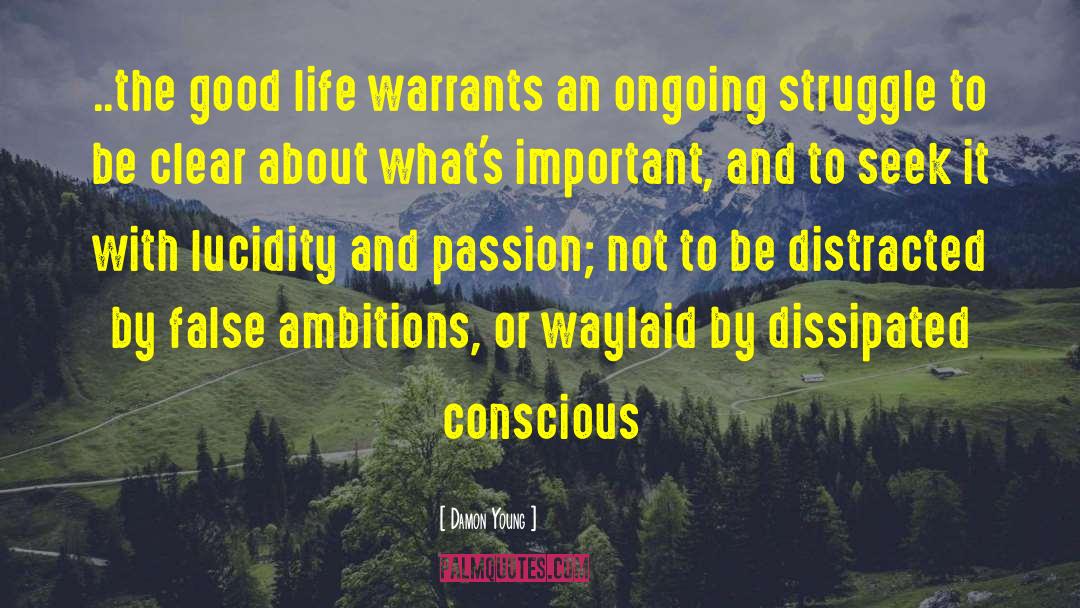 Damon Young Quotes: ..the good life warrants an