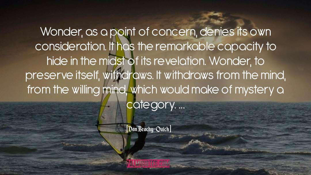 Dan Beachy-Quick Quotes: Wonder, as a point of