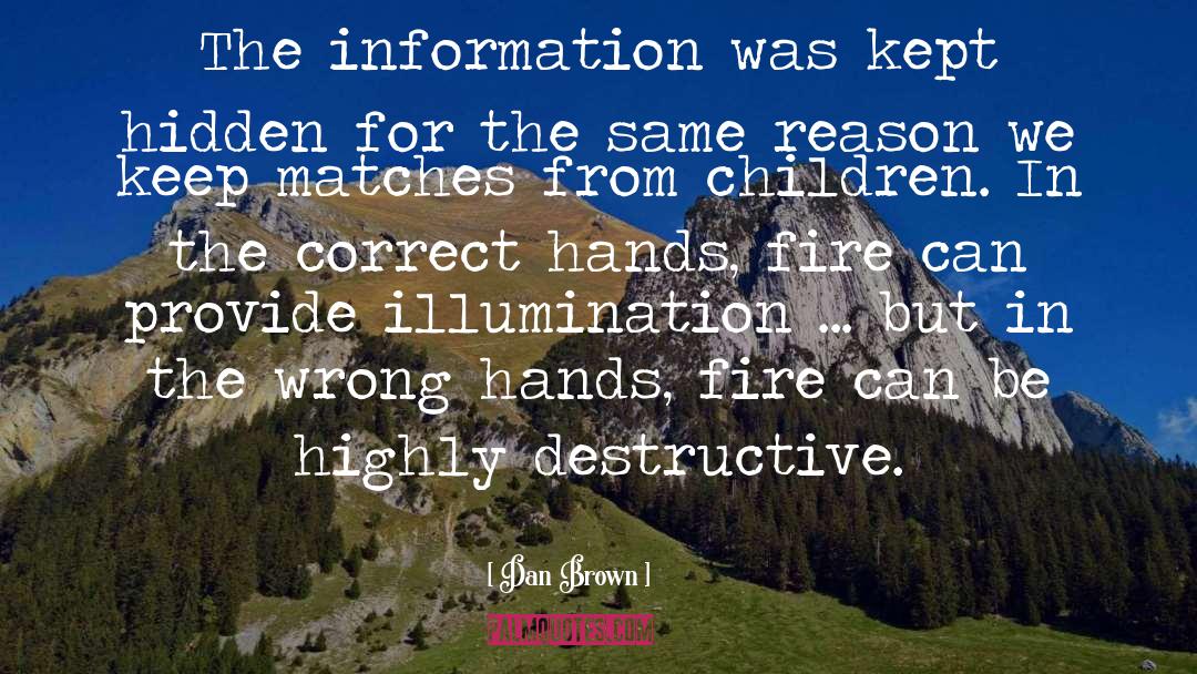 Dan Brown Quotes: The information was kept hidden