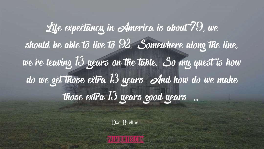 Dan Buettner Quotes: Life expectancy in America is