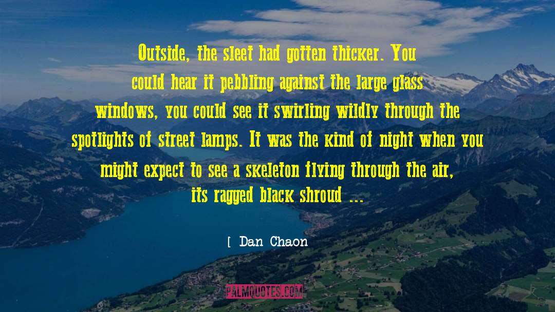 Dan Chaon Quotes: Outside, the sleet had gotten