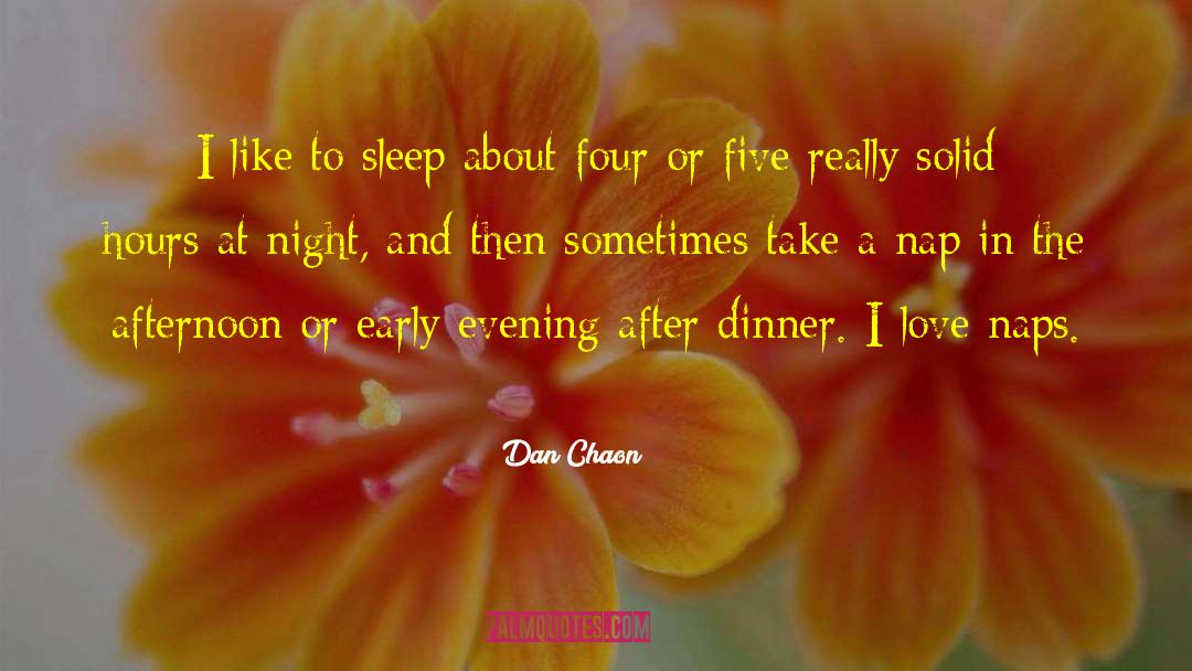 Dan Chaon Quotes: I like to sleep about