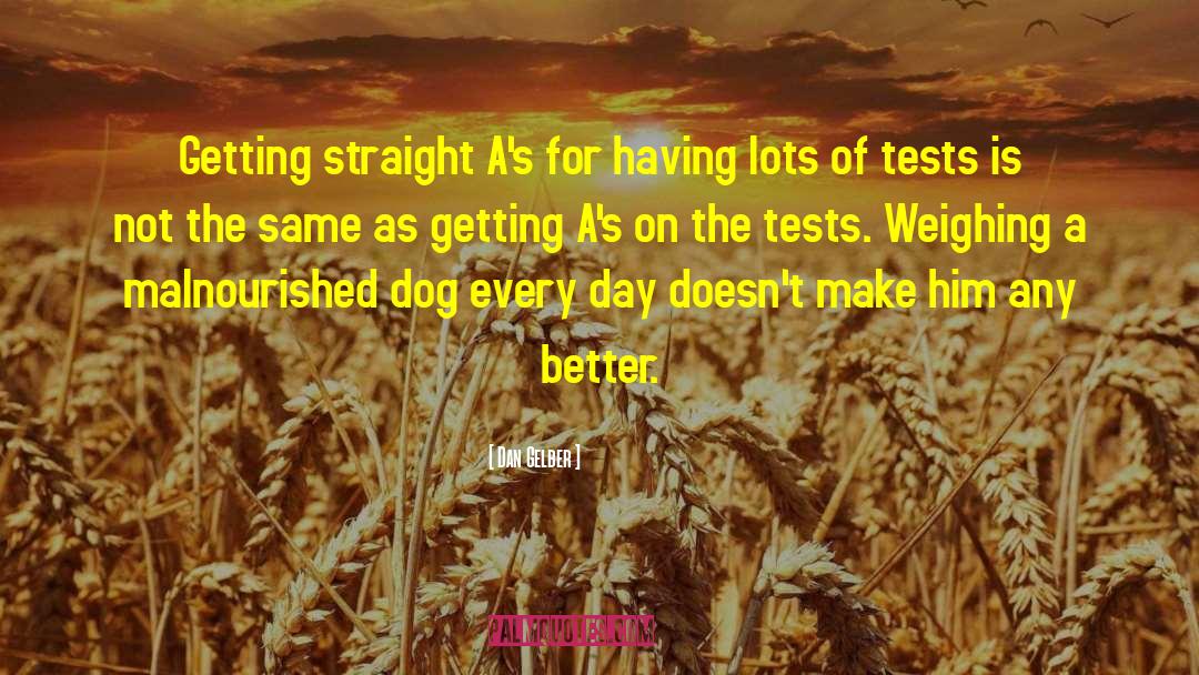 Dan Gelber Quotes: Getting straight A's for having