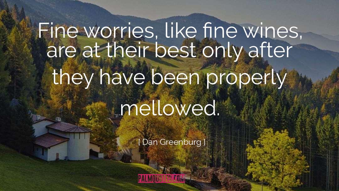Dan Greenburg Quotes: Fine worries, like fine wines,